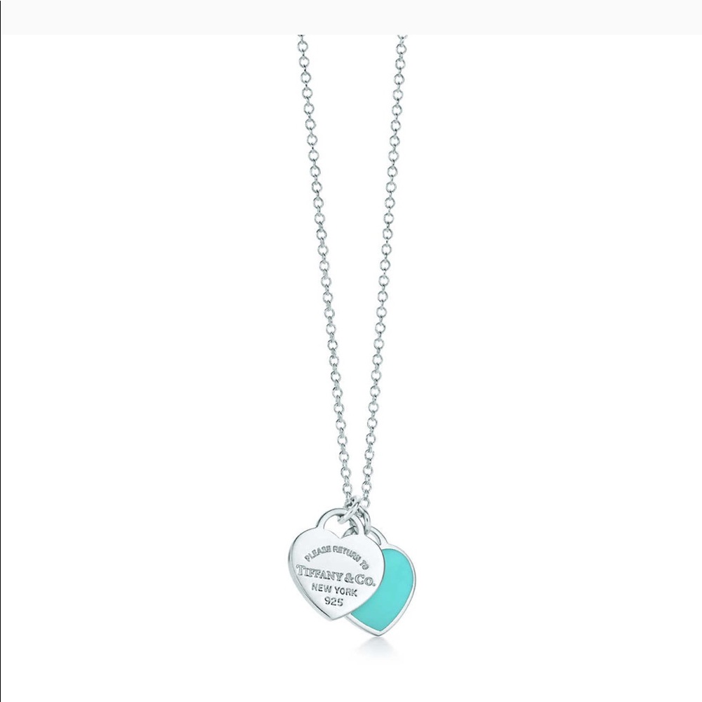 Tiffany Mini Double Heart Tag Pendant